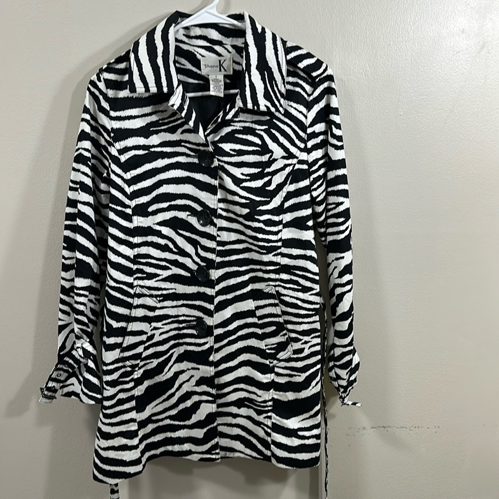 Shana’s zebra print jacket size Small
